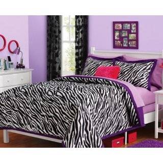 Zebra Teen Girls Full / Queen Comforter & Shams Set (3 Piece Bedding)