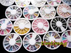   Art Rhinestones Glitters Acrylic Tips Decoration Manicure Wheel  