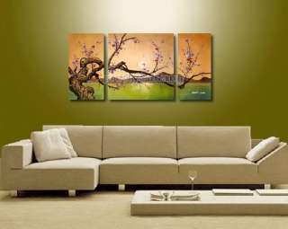   Wall Art Handmade Tree Floral Landscape Oil Painting On Canvas Php638