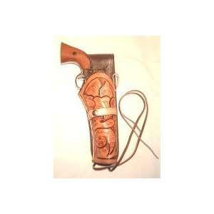 Western Cowboy Natural Tooled Leather Side Holster  Sports 