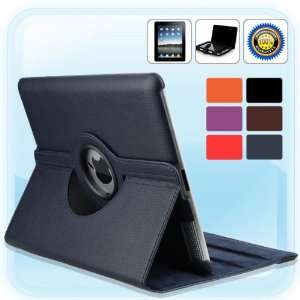   Leather Case Cover Stand Midnight Blue for Ipad 2 Electronics