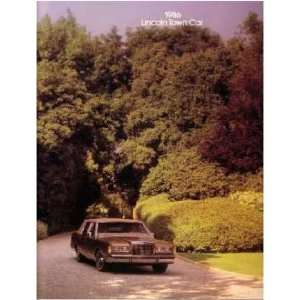  1986 LINCOLN TOWN CAR Sales Brochure Literature Book 