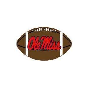  Mississippi (Ole Miss) Rebels 3 6 x 6 Football Shaped 