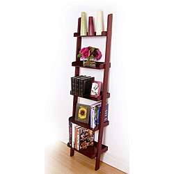 Five tier Mahogany Ladder Wall Shelf  