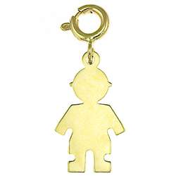 14k Yellow Gold Boy Silhouette Charm  