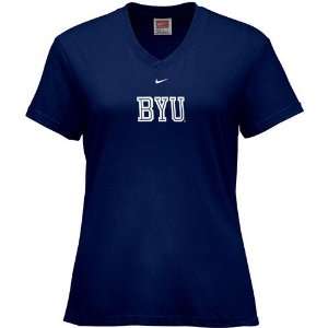  Nike Brigham Young Cougars Navy Blue Classic School T 