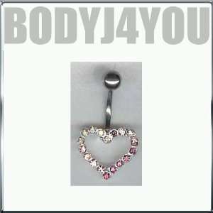  Navel Belly Button Ring 14 Gauge Crystal Belly Navel Ring Piercing 