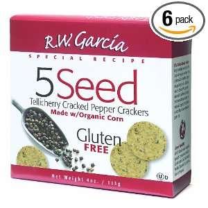   Seed Crackers Tellicherry cracked pepper, 4.0  Ounce Boxes (Pack of 6