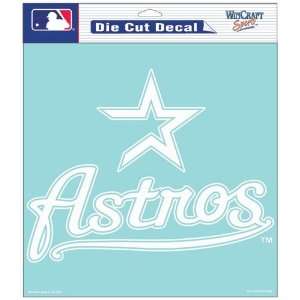 Houston Astros 8X8 White Die Cut Window Decal/Film/Sticker  