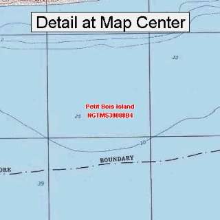  USGS Topographic Quadrangle Map   Petit Bois Island 