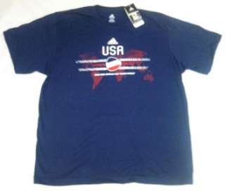 2010 FIFA World Cup Soccer Team USA Adult T Shirt Blue
