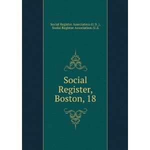  Social Register, Boston, 18 Social Register Association 