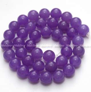 10mm RARE Violet Jade Gemstone Round Loose Beads 16  