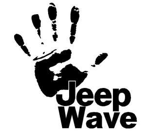 JEEP WAVE Hand Wrangler Rubicon 4x4 Off Road Decal Vinyl Sticker 