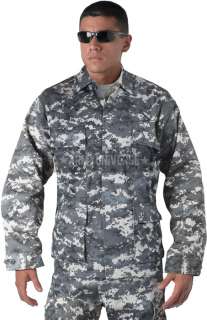 Subdued Urban Digital Camouflage Military BDU Fatigue Shirt  