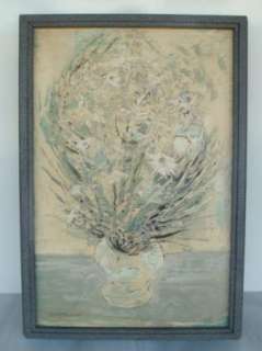 David Brownlow (1915 2008) Abstract Floral Oil Painting  
