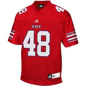  NCAA adidas SMU Mustangs #48 Replica Football Jersey 