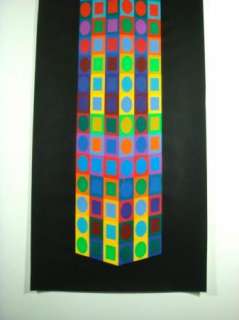   Victor Vasarely Modern Abstract Silkscreen Art Silk Screen  