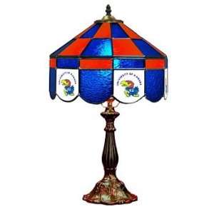  Kansas 14 NCAA Stained Glass Executive Table Lamp 