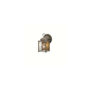   Light Outdoor Wall Light in Olde Brick with Clear Glass Panels glass