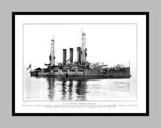 WWI BATTLESHIPS USS OHIO, USS MAINE, 1912  