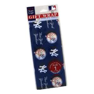  New York Yankees MLB Flat Gift Wrap (20x30 Sheets 