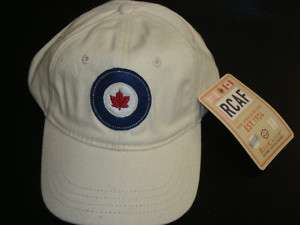 Canadian Red Canoe RCAF CAF Baseball Hat Cream NWT  