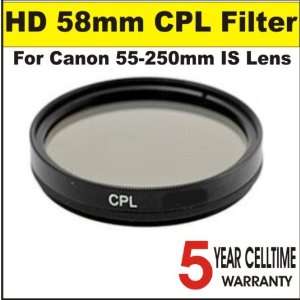  High Definition 58mm Circular Polarizer Filter for Canon 