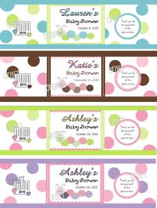 32 BABY SHOWER WATER BOTTLE Labels Wrappers Favor  
