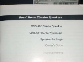 BOSE VCS 30 SURROUND SPEAKER PACKAGE VCS 10 CENTER CHANNEL SPEAKER 