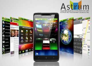 Astrum Dual SIM Android 2.3 Smartphone 4.3 Inch HD Touchscreen, WiFi 