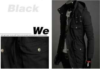 2011 Fashion Men Slim Fit Trench Coat Jacket M XXL  