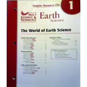  Holt Science & Technology, Earth Science Chapter Resource 