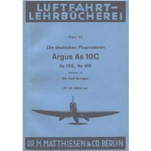   As 10 C   Aircraft Engine Technical Manual   1935 Argus As 10 Books