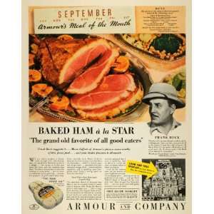  1935 Ad Baked Ham a la Star Armour & Co Meat Frank Buck 