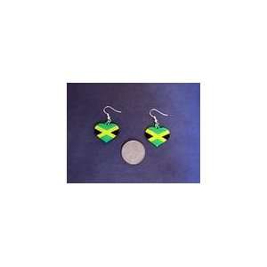  Jamaica heart shaped earrings (silver plated ear piece 