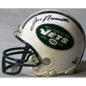  Joe Namatn Autographed Jets Mini Helmet 