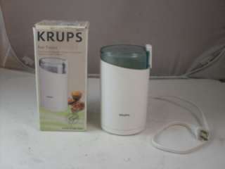Krups Fast Touch Electric COFFEE GRINDER White 203 70  