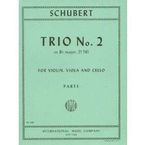  Schubert, Franz   Trio No 2 in B flat Major, D 581 