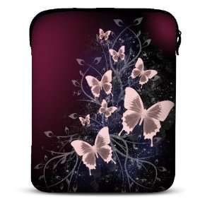   Sleeve 1 or 2 / bag / case beautiful pink butterflies Electronics