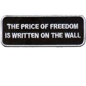   of Freedom on Wall WHITE Veteran Military Patch 