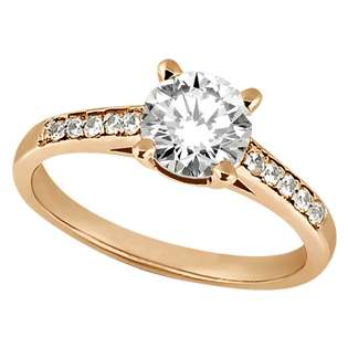   Engagement Ring Setting 18k Rose Gold  Allurez Jewelry Rings Wedding