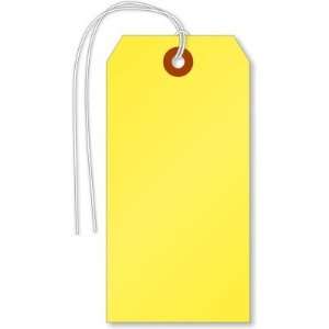  #5 (4¾ x 2 3/8)   Fluorescent Yellow Tags (with strings 