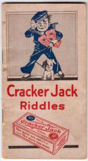 1920 CRACKER JACK RIDDLES   PRIZE BOOK C 0903  
