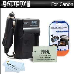   BP 110 Battery + Ac/Dc Travel Charger + MicroFiber Cloth + LCD Screen