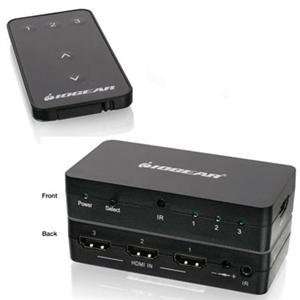  NEW 3 Port HD Audio/Video Switch (Cables Audio & Video 