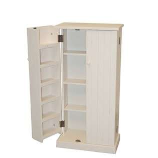 Target Marketing Systems Weathered White Finish Solid Pine Wood 