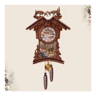 Timeless Nobility Collectible Cuckoo Clock With Deer Art  For the Home 