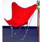 Algoma Red Butterfly Chair with White Frame