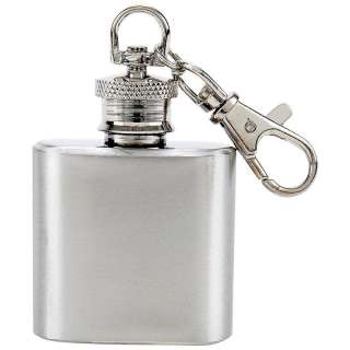Flask   Maxam 1oz Stainless Steel Key Chain Flask  